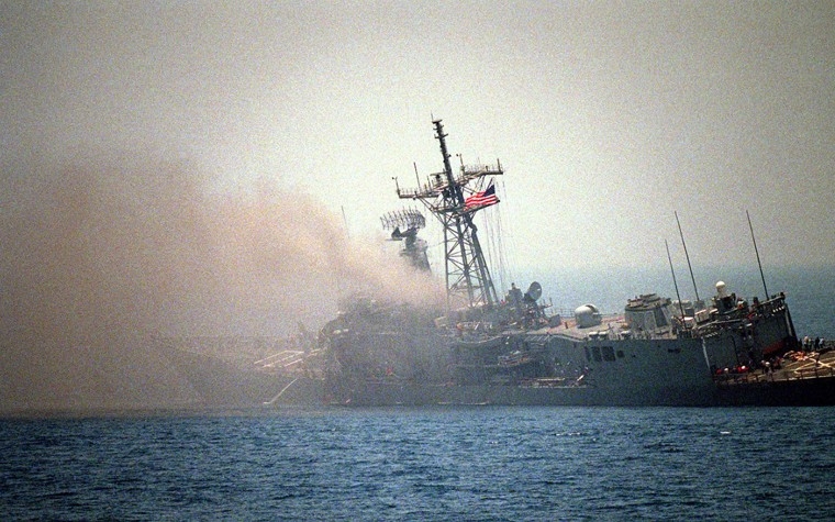 On 17 May 1987 USS Stark (FFG-31), while on patrol in the Persian Gulf, was struck by two Iraqi launched Exocet air-to-ground missiles, which killed 37 crewmembers and wounded another 21.