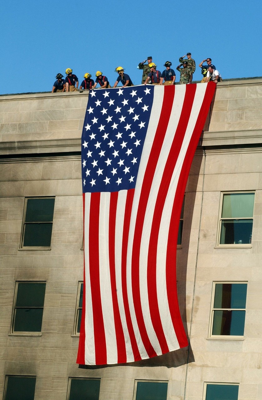 Flag on side of Pentagon