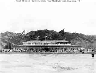 Main pavilion of entertainment facility erected by Chinese government for use during fleet's visit to Amoy, China, late October and November 1908.