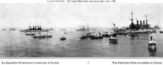 Fleet anchored at Callao, Peru, February 1908.