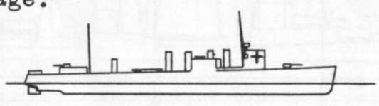 Diagram of DICKERSON (DD157) depicting damaged areas