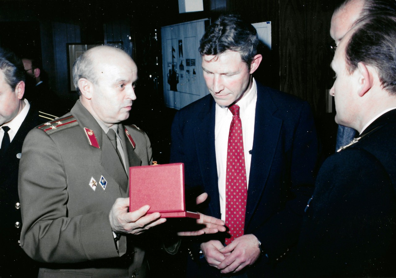 NMUSN-108: Soviet Military Museum Delegation, December 1988. On December 16, 1988, a delegation of Soviet military museums visited the Navy Museum (now National Museum of the U.S. Navy) under an exchange which promoted an understanding of the two...