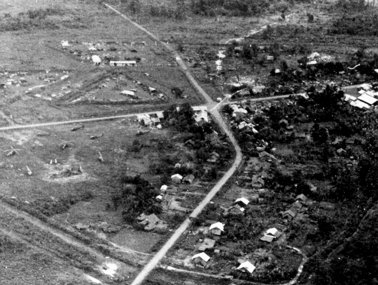 Special Forces camp at Dong Xoai after the Viet Cong attack, June 1965. The Special Forces compound supported three CIDG companies: a Regional Forces company, a small Vietnamese Special Forces detachment, and an armored car platoon.  The Viet Con...