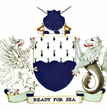 The Coat of Arms of the Navy Supply Corps. Graphic courtesy Navy Supply Corps.
