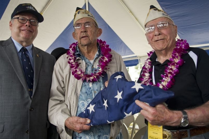 Director Cox with Pearl Harbor Survivors