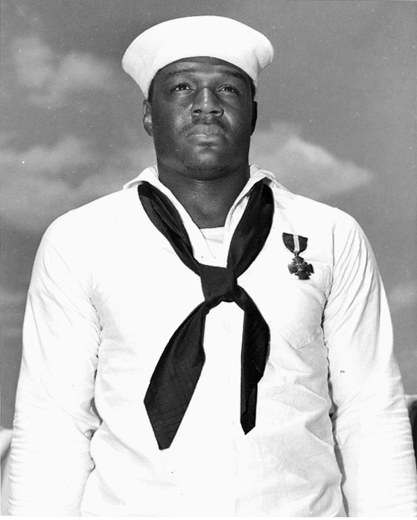 photo of Doris Miller with the Navy Cross