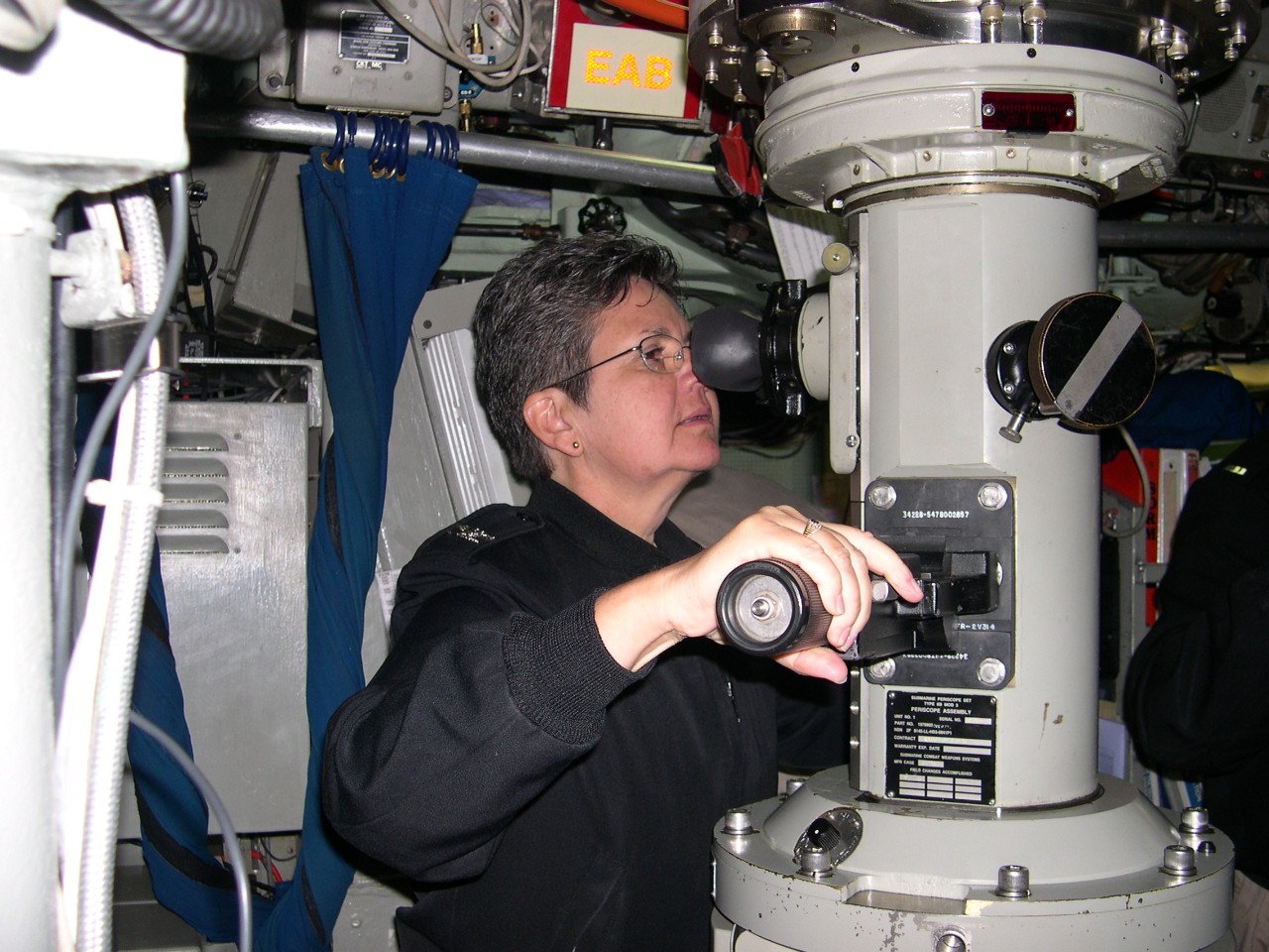 CAPT Kathlene Contres visiting USS Hyman G. Rickover (SSN-709), 2006.