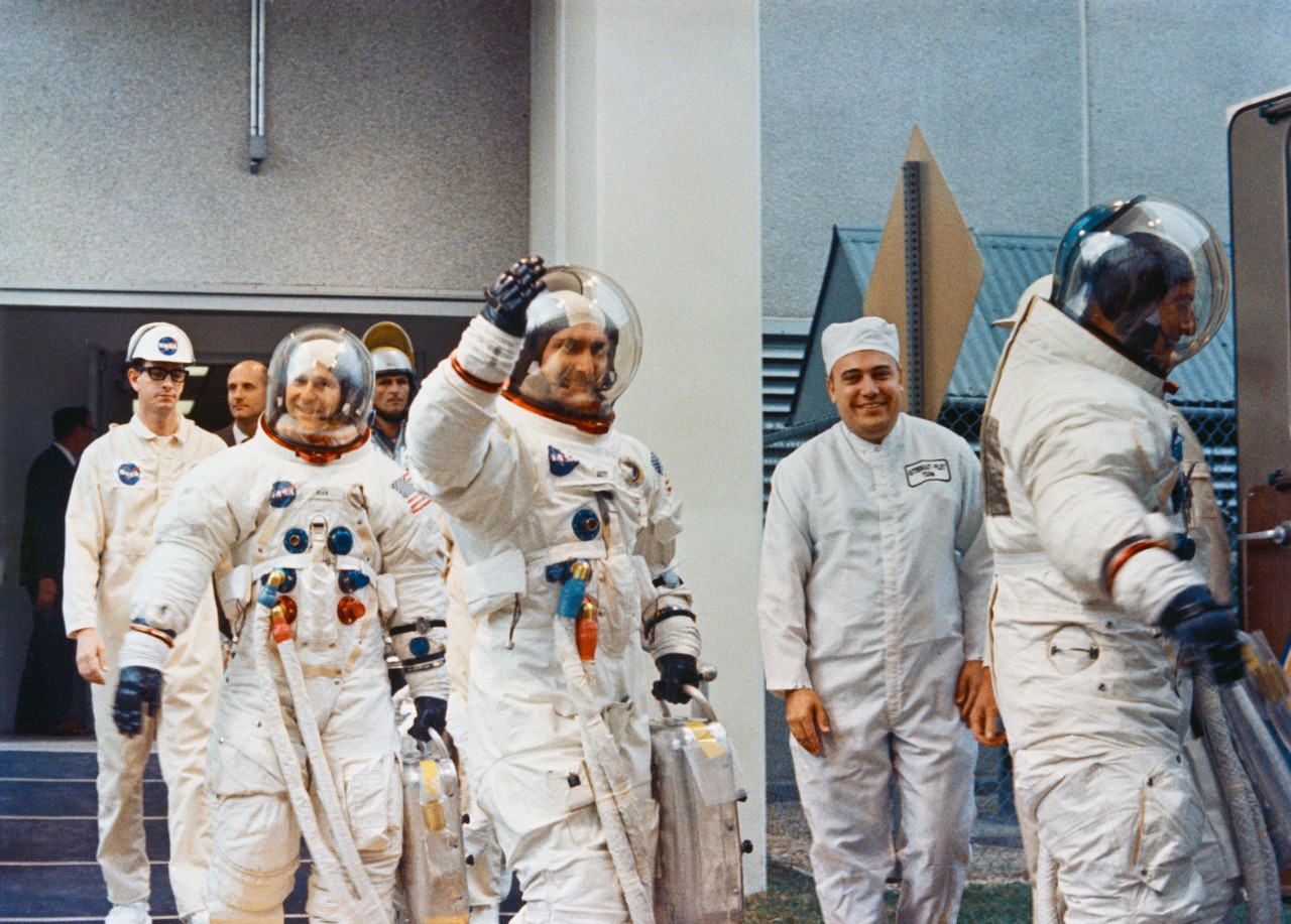 The Apollo 12 Crew During Prelaunch Countdown