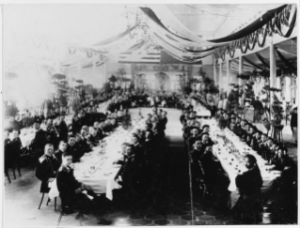 NH 53142: Officers attend banquet at Amoy, China. 