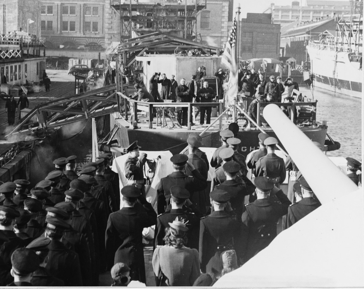 USS FITCH (DD-462), commissioning