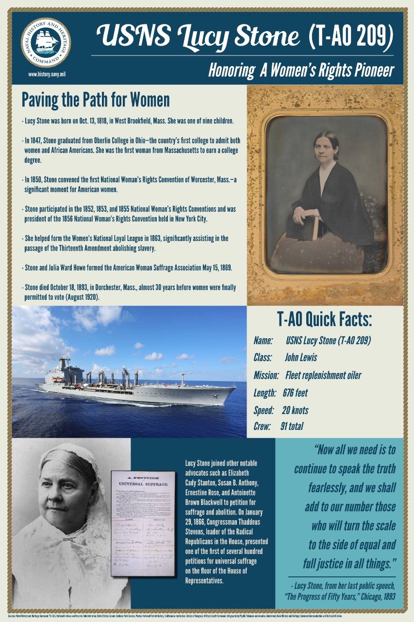 This infographic honors women's rights pioneer, Lucy Stone