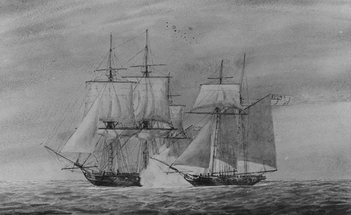 The American Clipper USS ROSSIE and the PRINCESS AMELIA, 16 September 1812