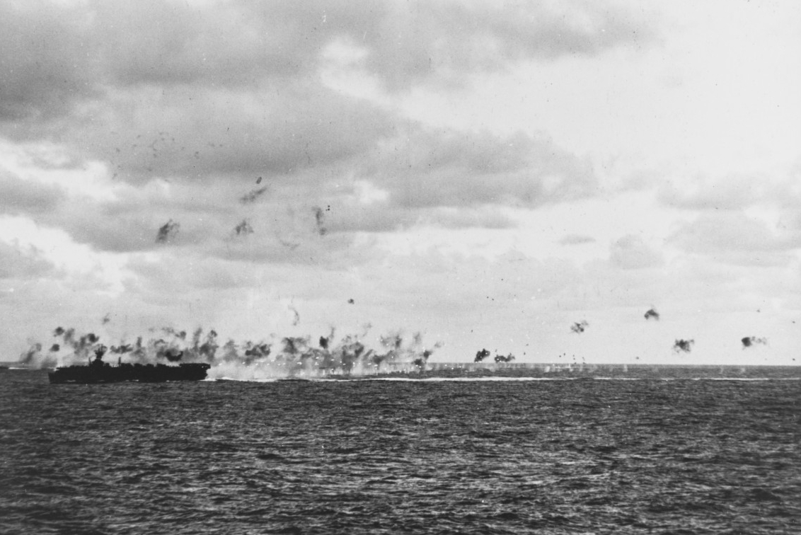 Carrier raids on the Marianas, February 1944