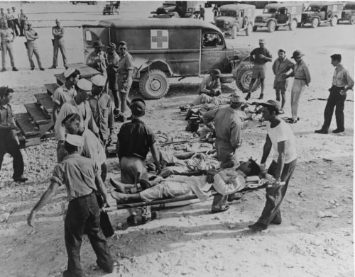 Loss of Indianapolis survivors en route to hospital, circa early August 1945.