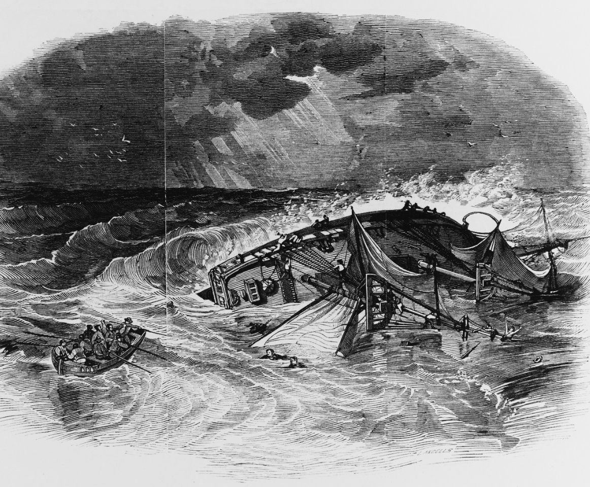Photo #: NH 82556 Loss of USS Somers, 8 December 1846