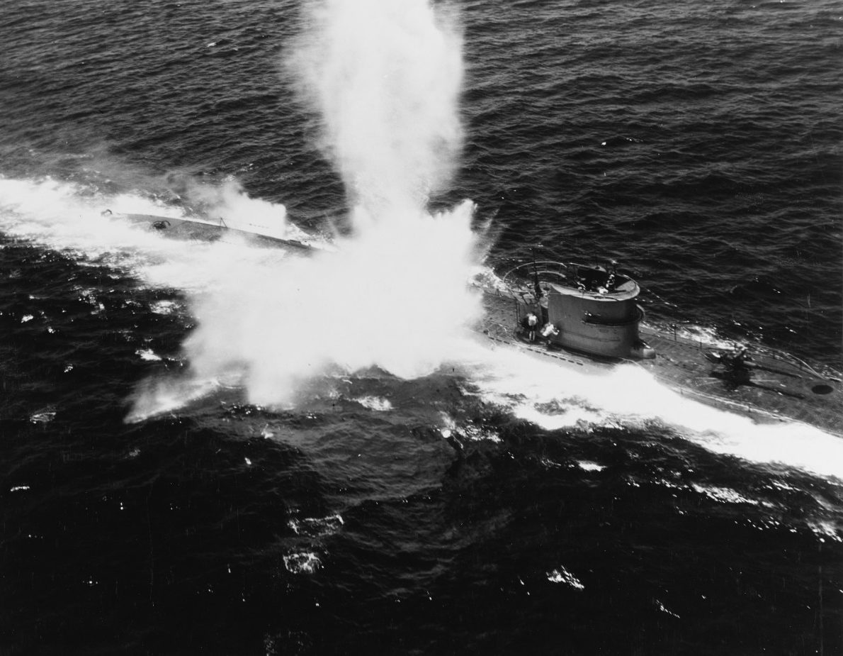 Blasting Nazi wolf packs: planes of escort carrier save convoy, 16 July 1943.