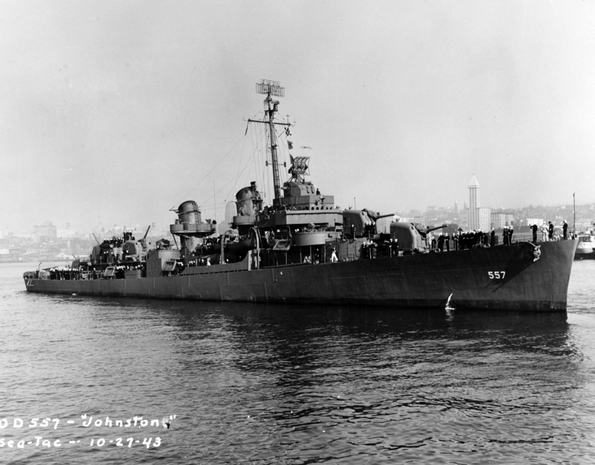 Photo #: NH 63495 USS Johnston (DD-557)