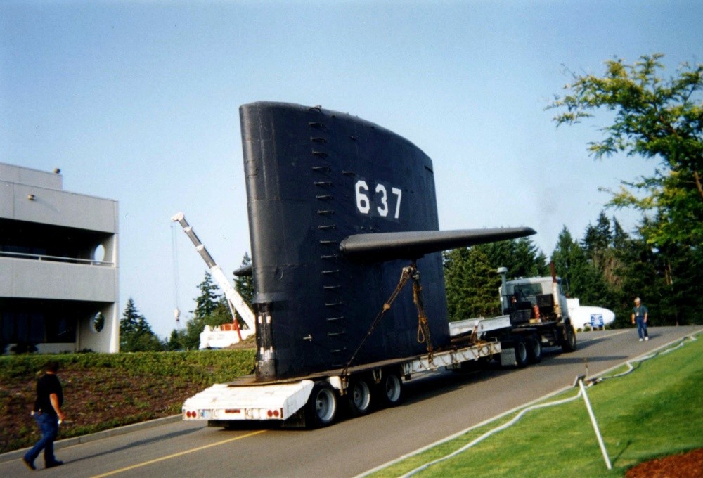 KEYPORT, Wash. -- The sail from Cold War submarine USS Sturgeon (SSN 637) arrived at the U.S. Naval Undersea Museum in August 1995 for permanent display, after the submarine was recycled through the Puget Sound Naval Shipyard’s submarine recyclin...