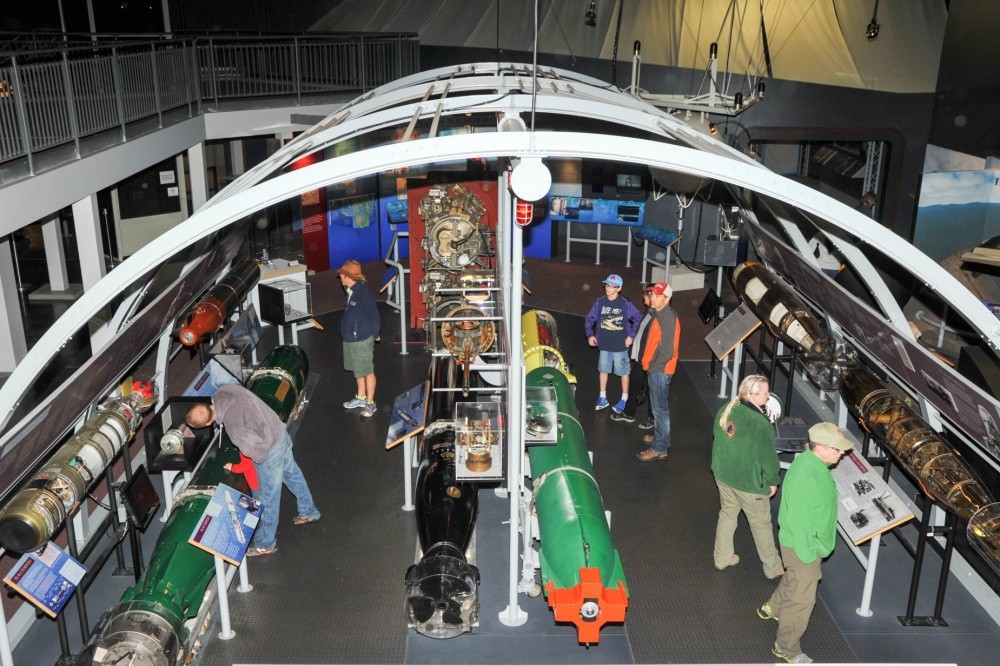 KEYPORT, Wash. – Guests observe exhibits at the Naval Undersea Museum Keyport Oct. 10, 2015 during Deep Submergence Rescue Vehicle (DSRV) Day. DSRV Day represents the one-year anniversary of the DSRV arriving at the Naval Museum. U.S. Navy photo ...