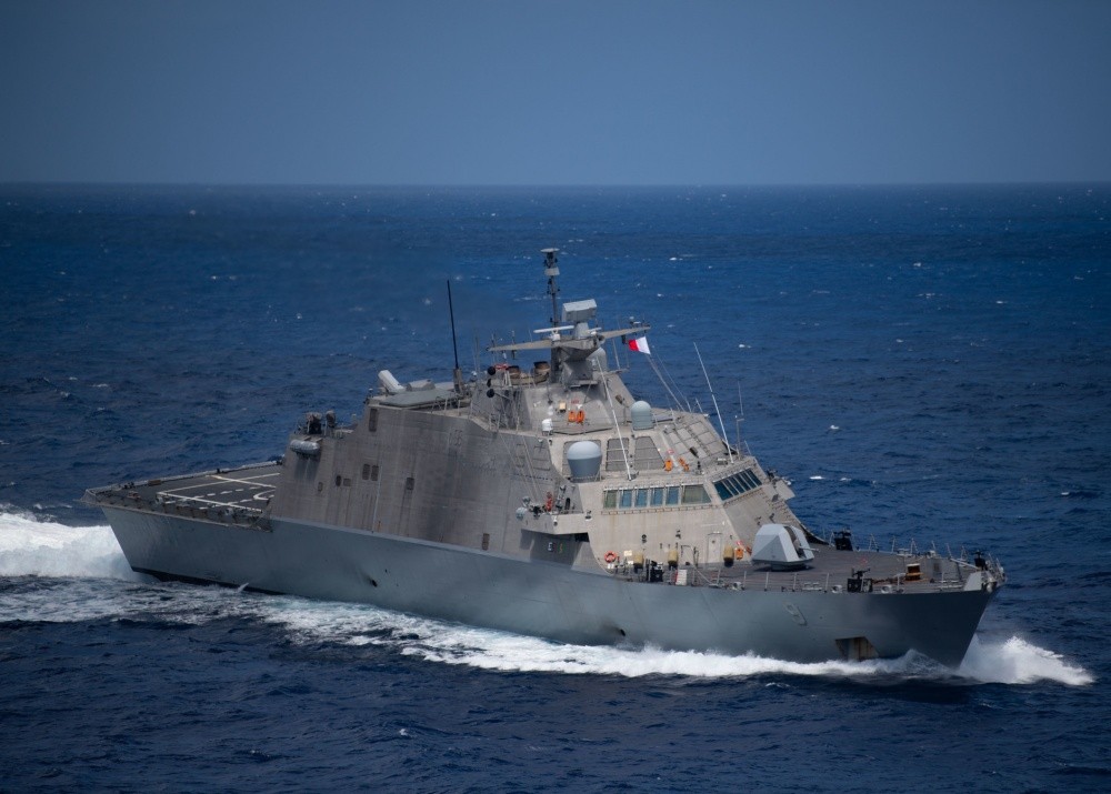 USS Little Rock (LCS 9) at sea. 