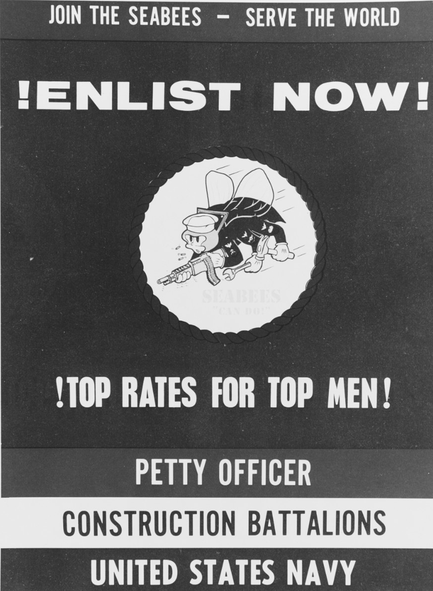 Recruiting poster for Seabees