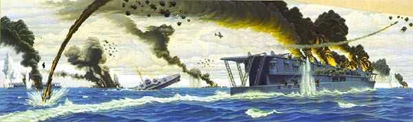 American planes attacking Japanese carriers