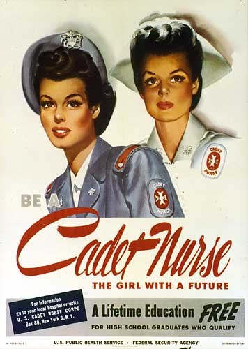 Poster with two Navy nurses 