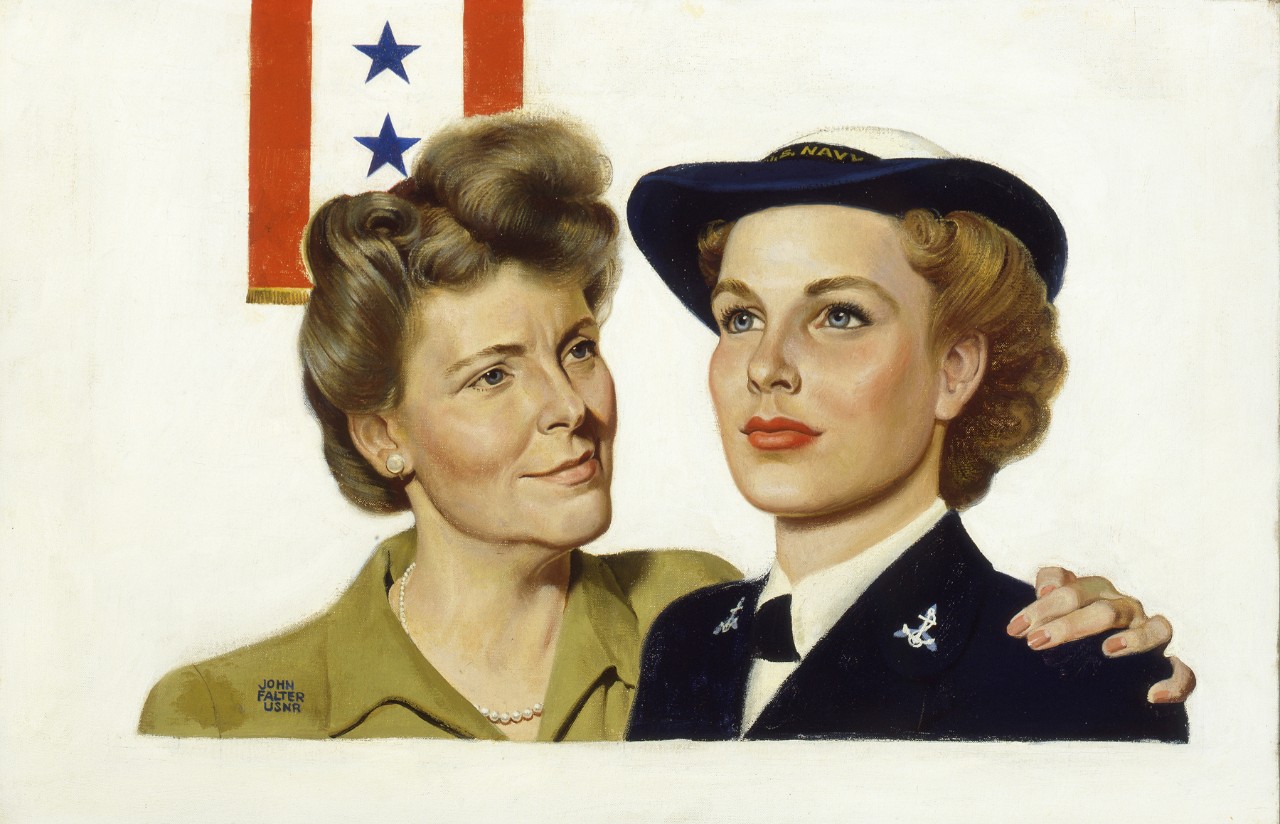 A portrait of two women one in uniform