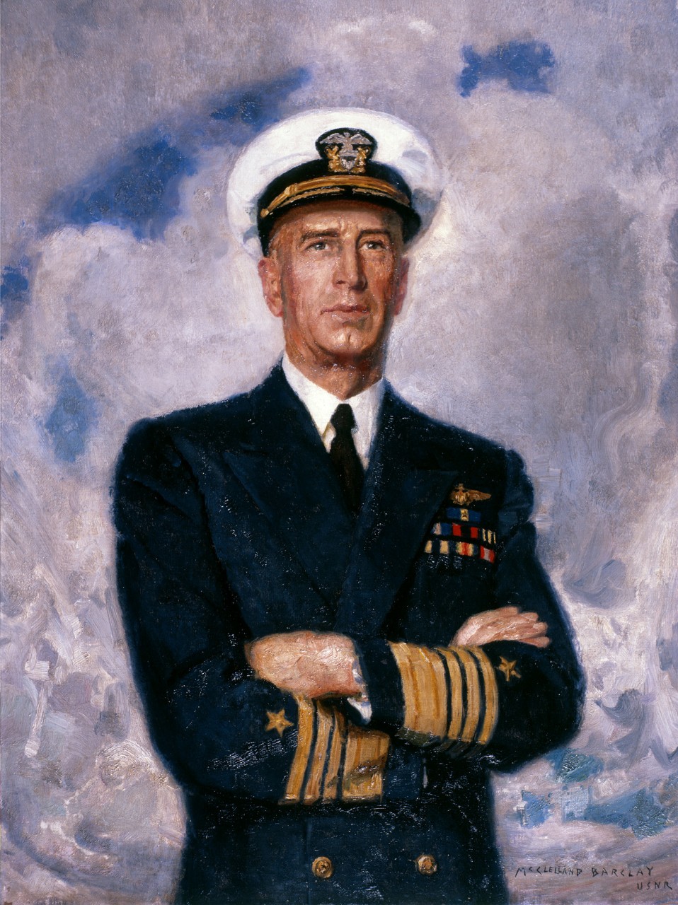 Portrait of Admiral King in dress blue uniform