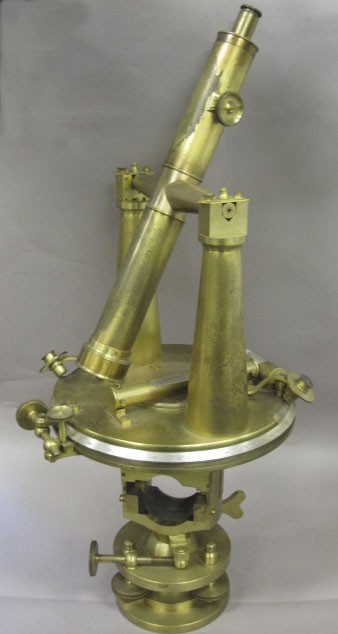 Directional Theodolite, brass viewing scope 