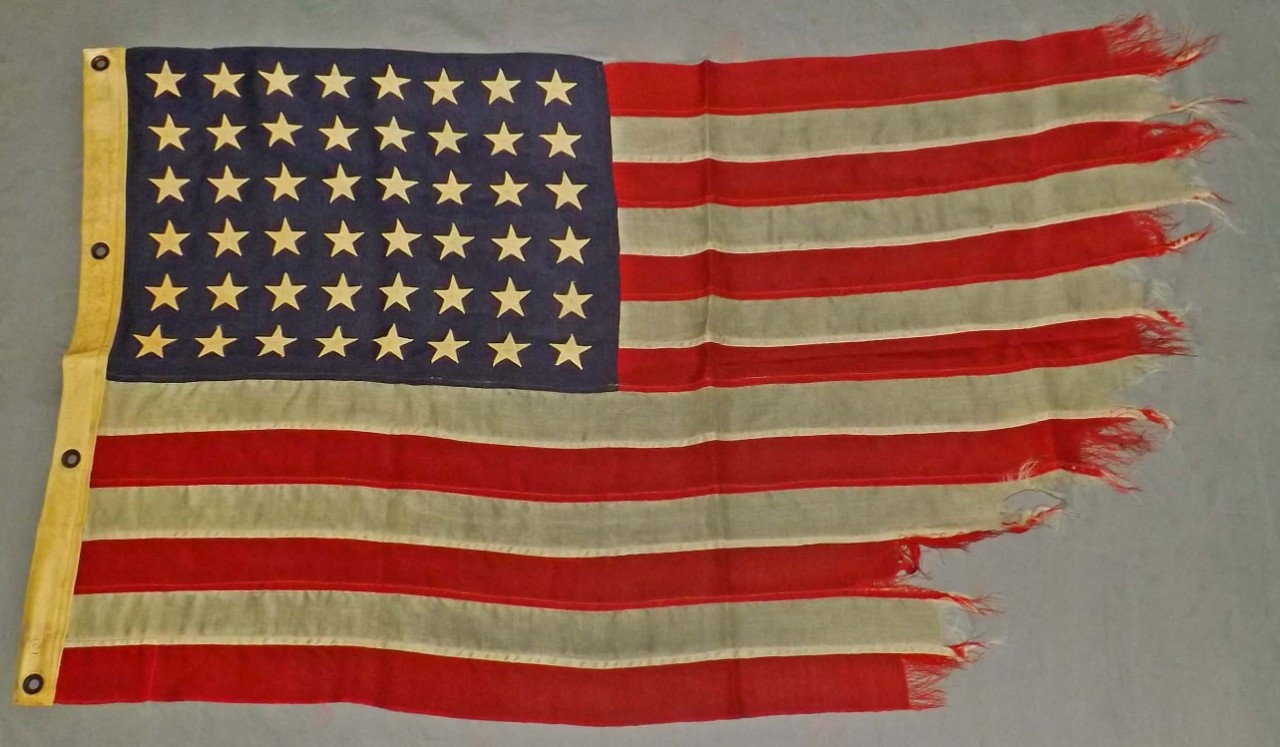 National Ensign flown on the USS John D. Ford (DD-228) during WWII.
