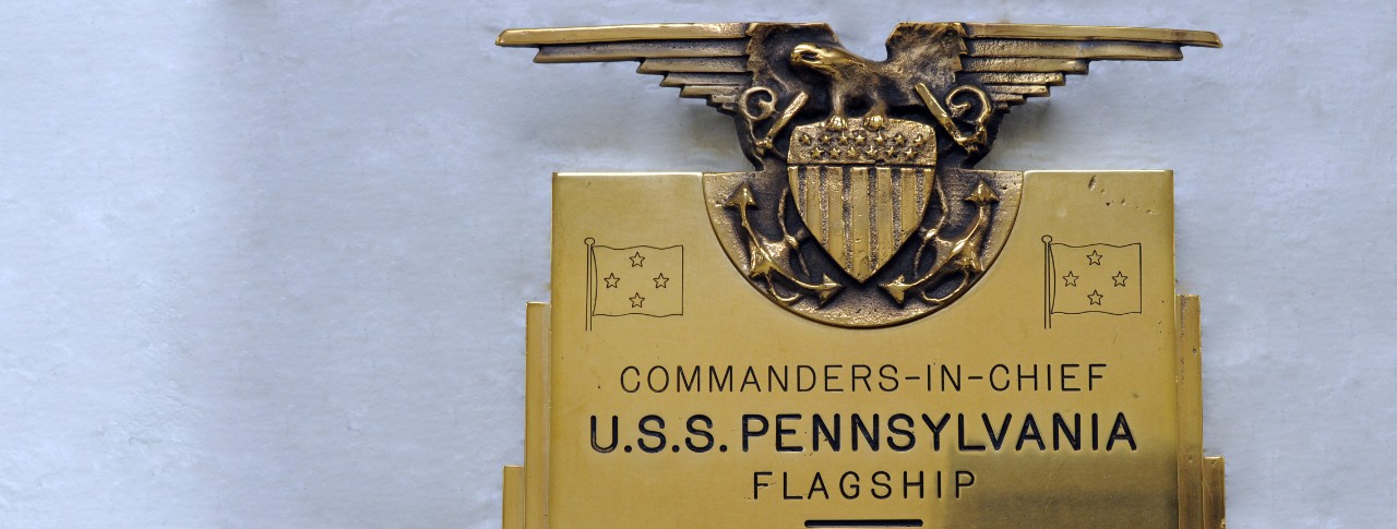 CO Plaques Banner USS Pennsylvania
