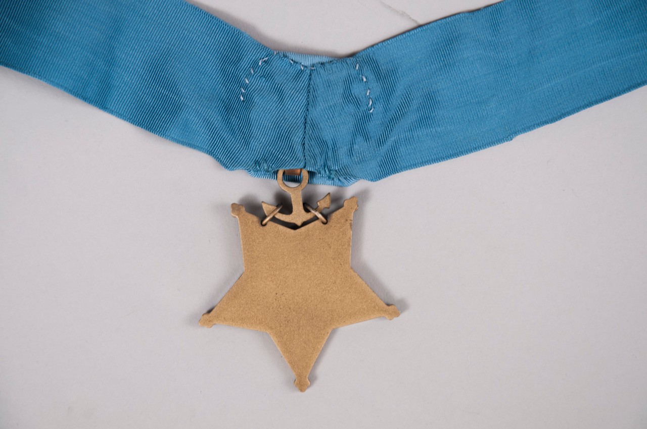 Reverse view of Medal of Honor Display Copy if James Stockdale