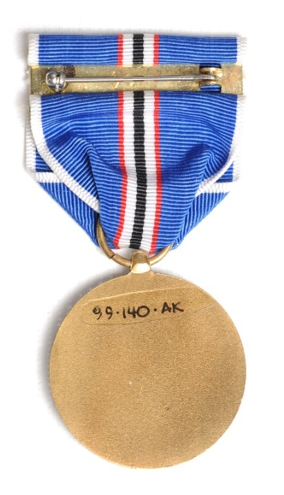 US Coast and Geodetic Survey Atlantic Warzone Medal reverse image with pin and clasp bar visible