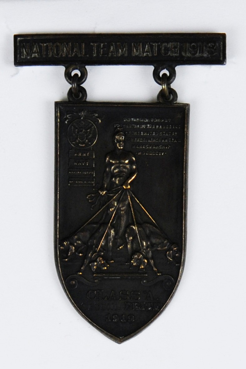National Team Match Medal of Carl T Osburn from 1913
