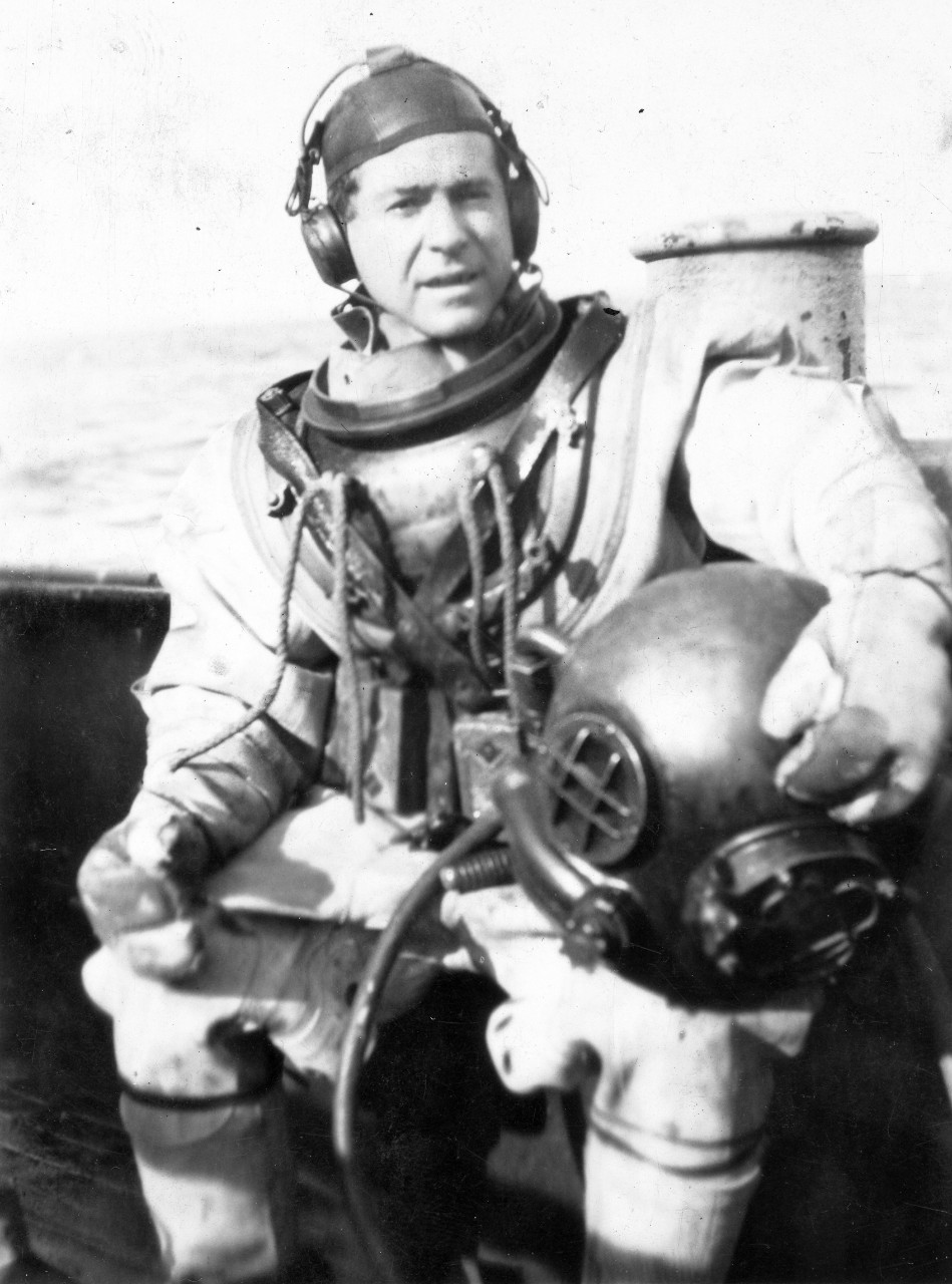 Salvage diver Frank W. Crilley, who worked on the S-4 in 1928. He was awarded the Navy Cross for his actions during the operation. 