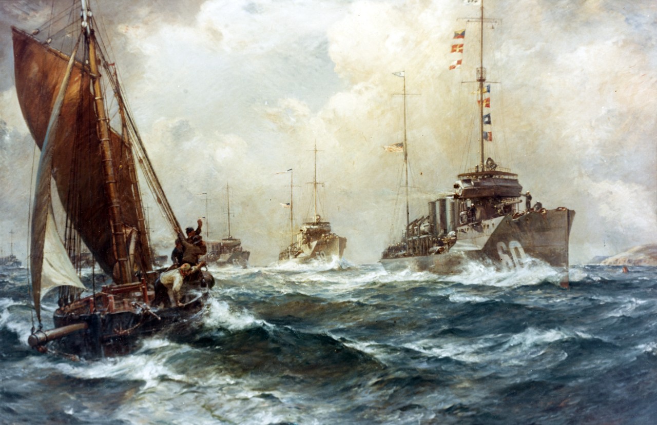 Photo #: KN-215 (Color)  Return of the Mayflower, 4 May 1917