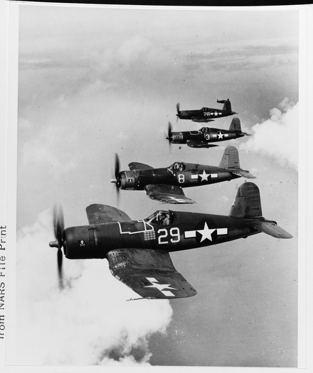 Vought F4U-1A "Corsair" fighters, of VF-17