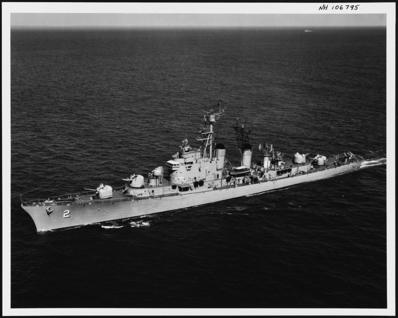 Photo #: NH 106795  USS Mitscher For a MEDIUM RESOLUTION IMAGE, click the thumbnail.