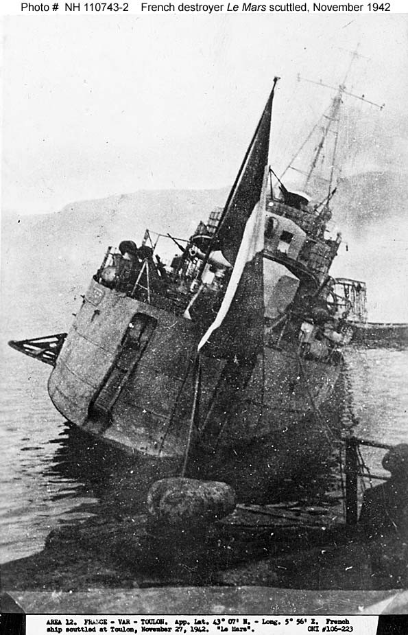 Photo #: NH 110743-2  Scuttling of the French Fleet at Toulon