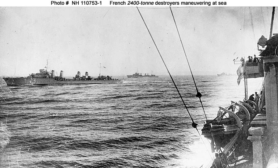 Photo #: NH 110753-1  French 2400-tonne type destroyers