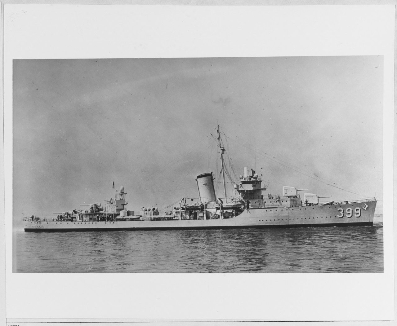 Photo #: NH 63109  USS Lang (DD-399)