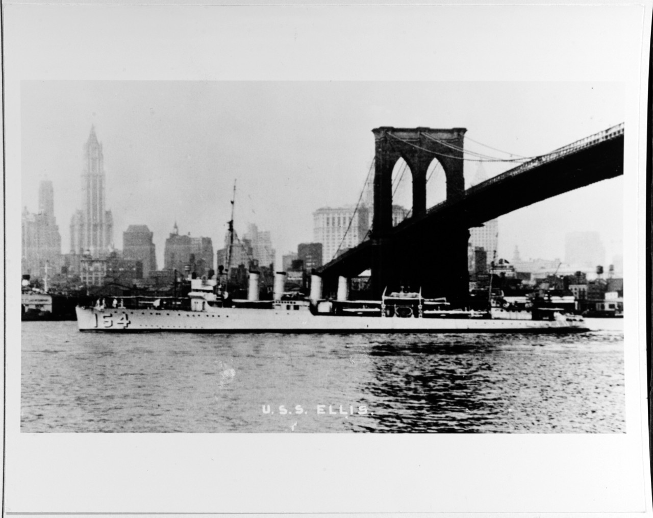 USS ELLIS (DD-154) 1919-1947.