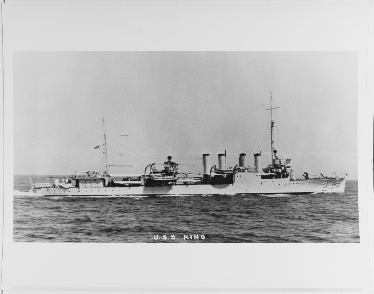 USS KING (DD-242).