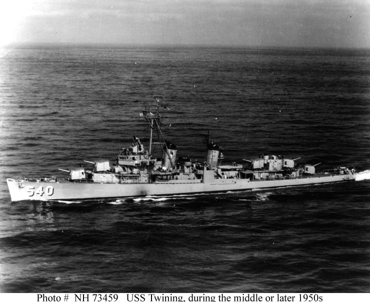 Photo #: NH 73459  USS Twining (DD-540)