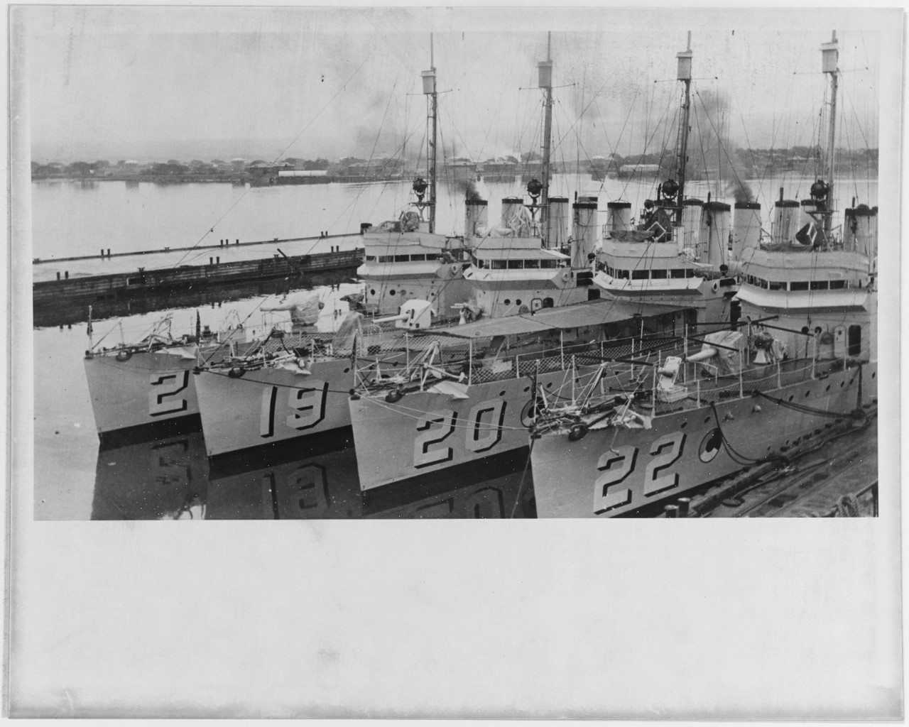 USS SICARD (DM-21), USS TRACY (CM-19), USS PREBLE (DM-20) and USS PRUITT (DM-22)