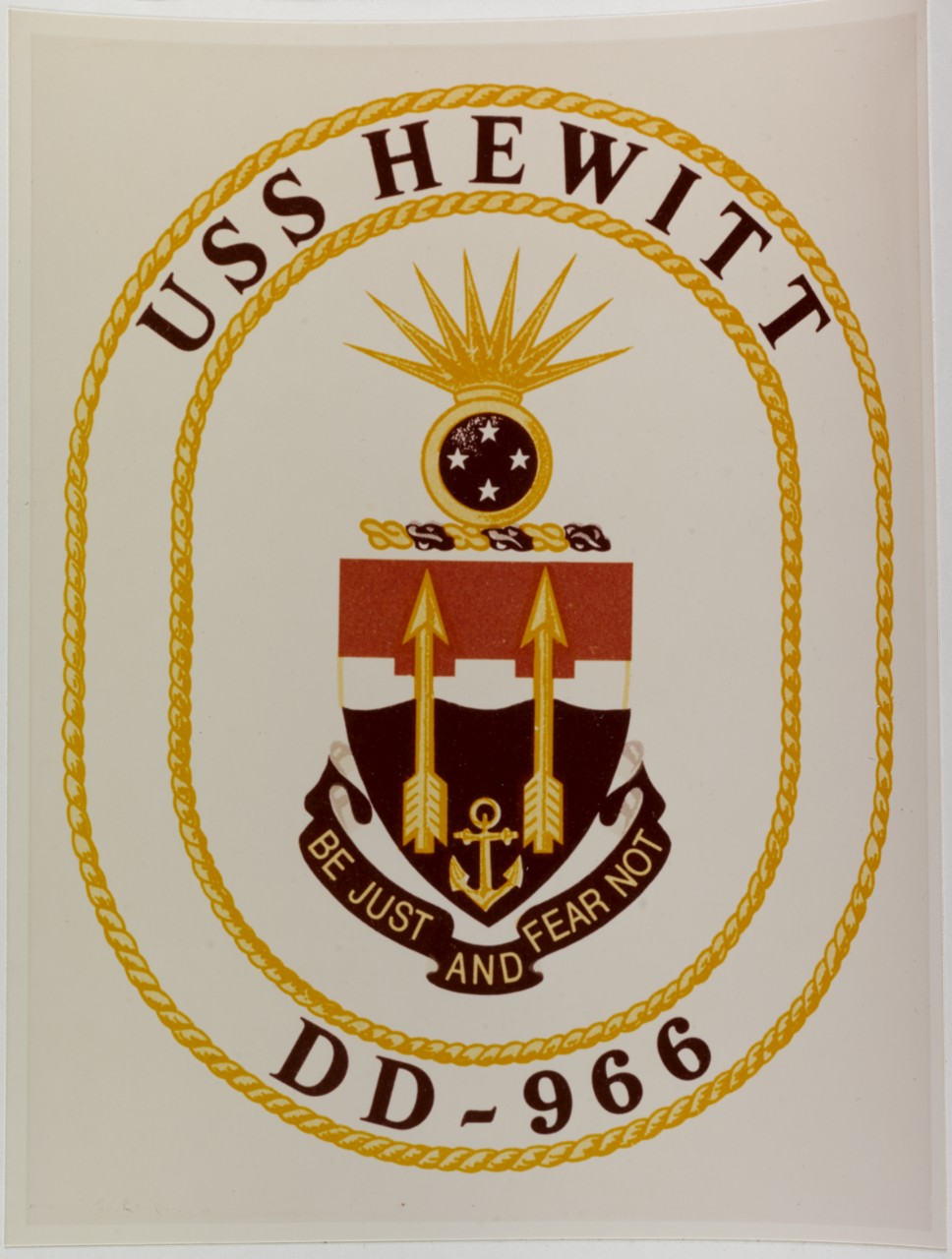 Insignia: USS HEWITT (DD-966)