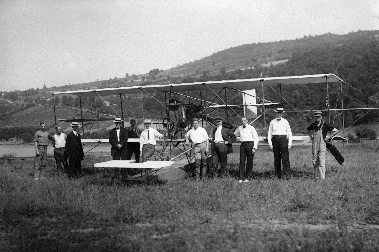 Curtiss Navy Hydroaeroplane at Lake Keuka, Hammondsport, New York