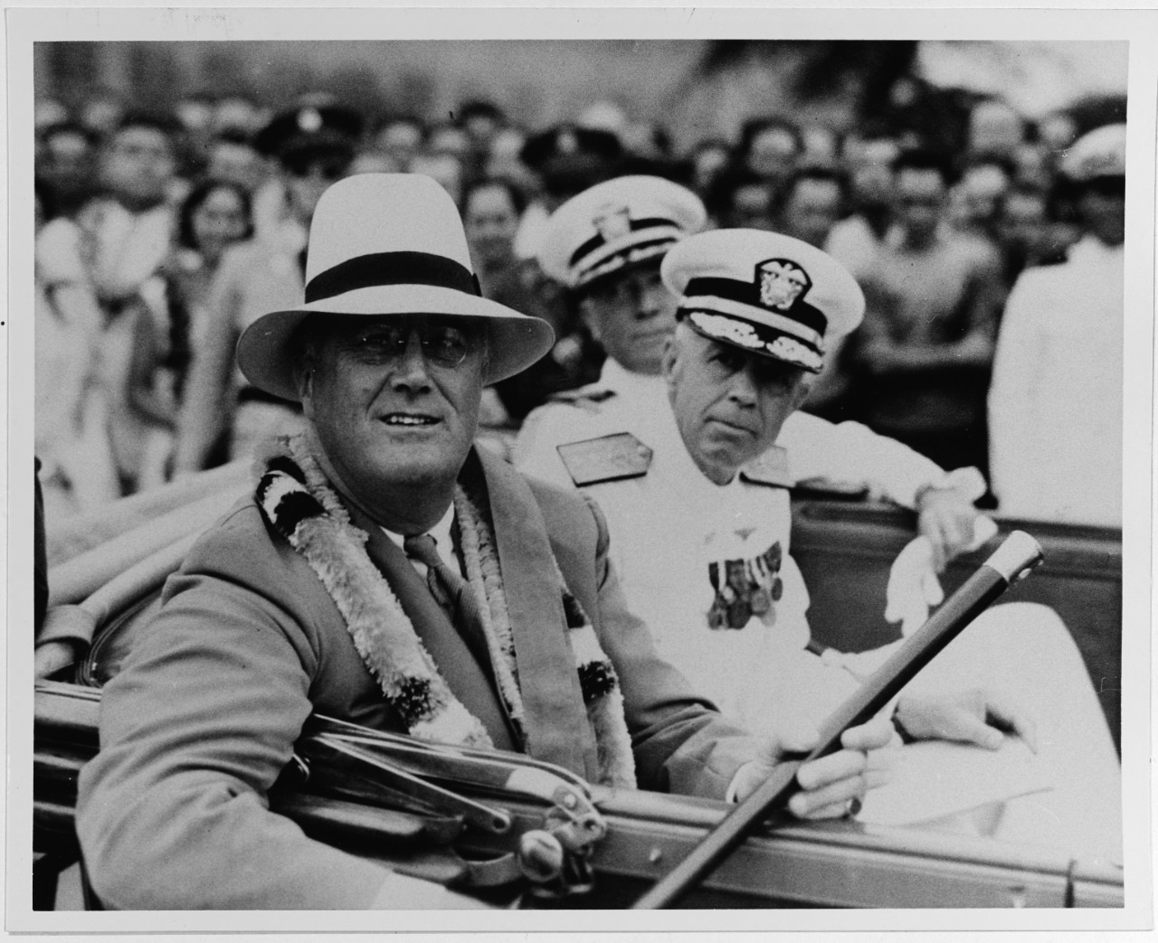 President Franklin D. Roosevelt, RADM Harry E. Yarnell, Captain Wilson Brown