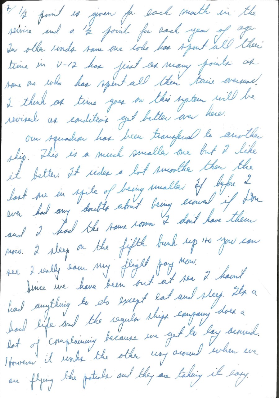 Letter from Charles W. Cooper to his parents, Aug. 22, 1945, page 2